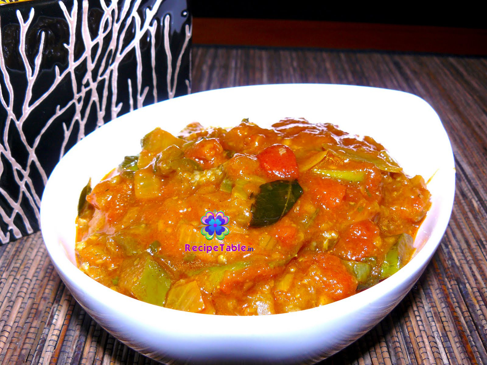 Andhra Special Dry fishBrinjal curry Recipe Table