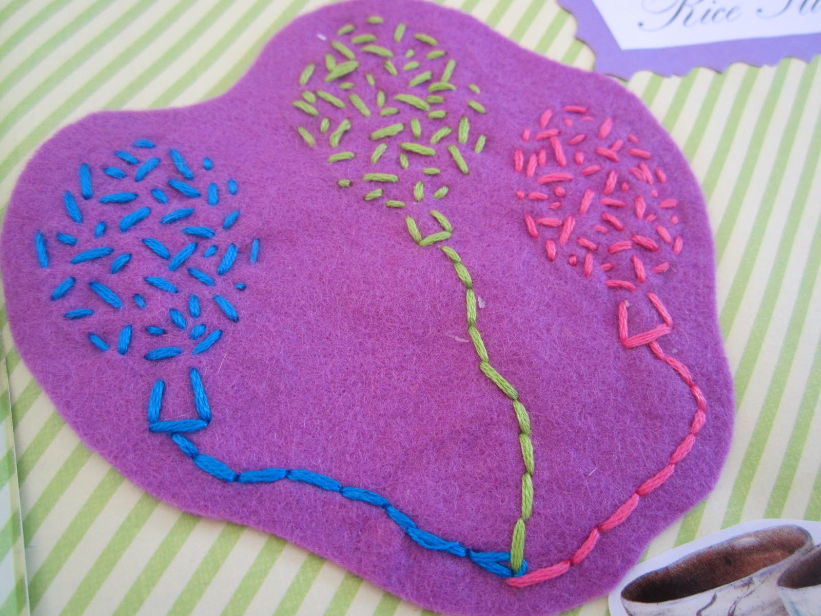 Harvest Moon by Hand Take a Stitch Tuesday Rice Stitch Week 52