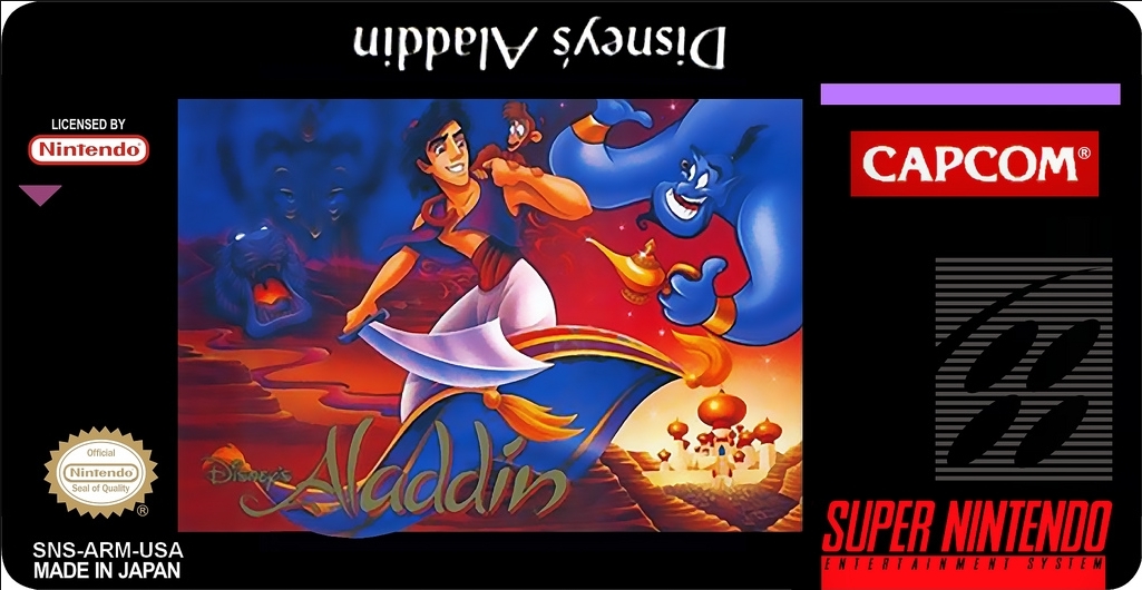Super Nintendo Labels Aladdin