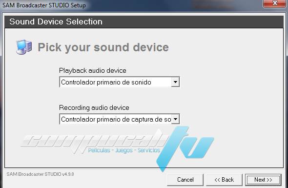 Configuración SAM Broadcaster STUDIO Full Final 