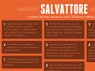 Salvattore - A jQuery Masonry alternative plugin with CSS-driven configuration Salvattore - A jQuery Masonry alternative plugin with CSS-driven configuration