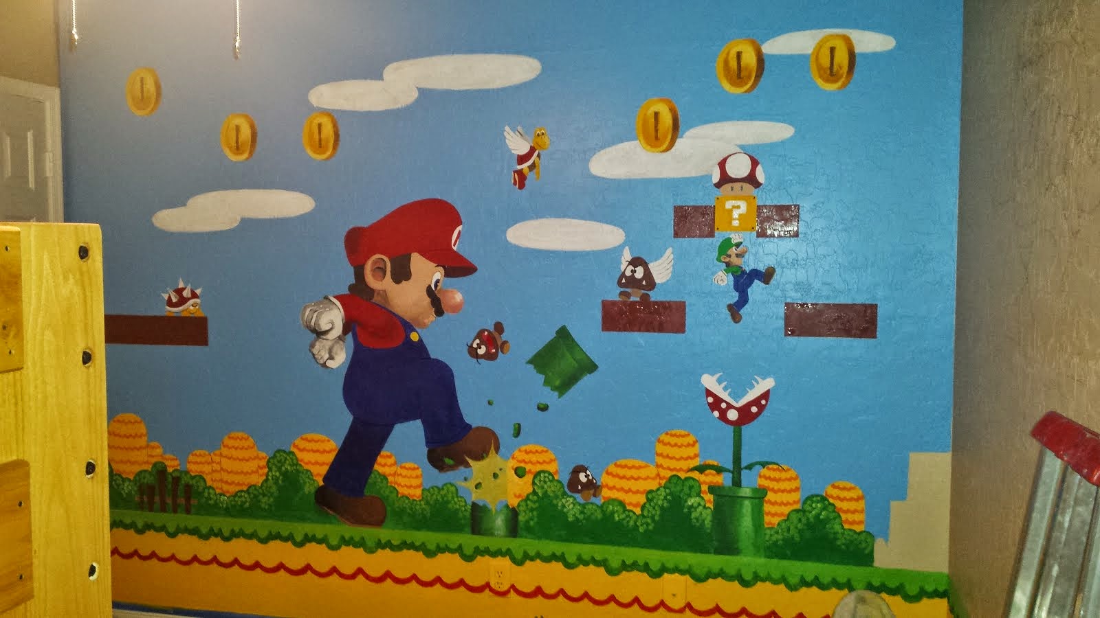Mario kids mural