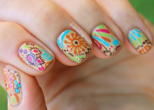 3. Fall Floral Nail Art Tutorial - wide 1