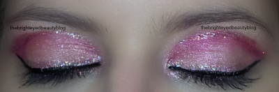 Third look of the Pretty in Pink eye look series- glitter!
