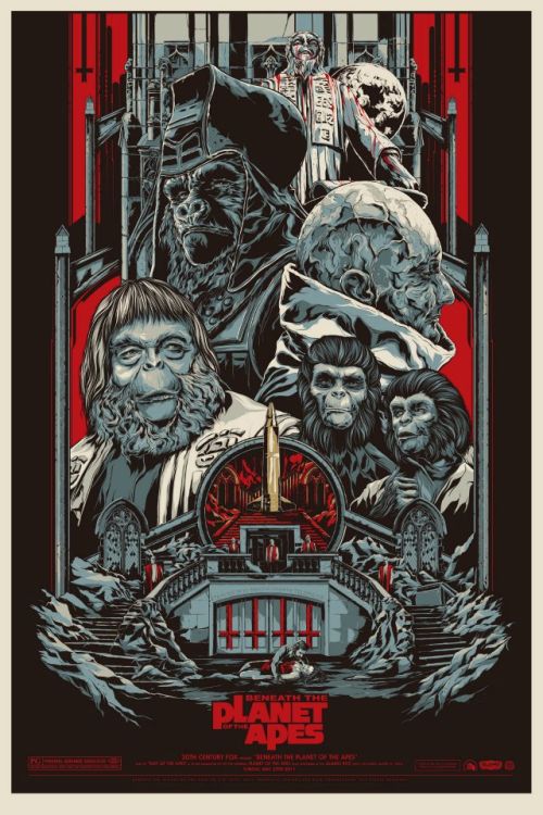 Ken Taylor illustrations movie posters silkscreen Beneath the Planet of the Apes Ken Taylor illustrations movie posters silkscreen Beneath the Planet of the Apes