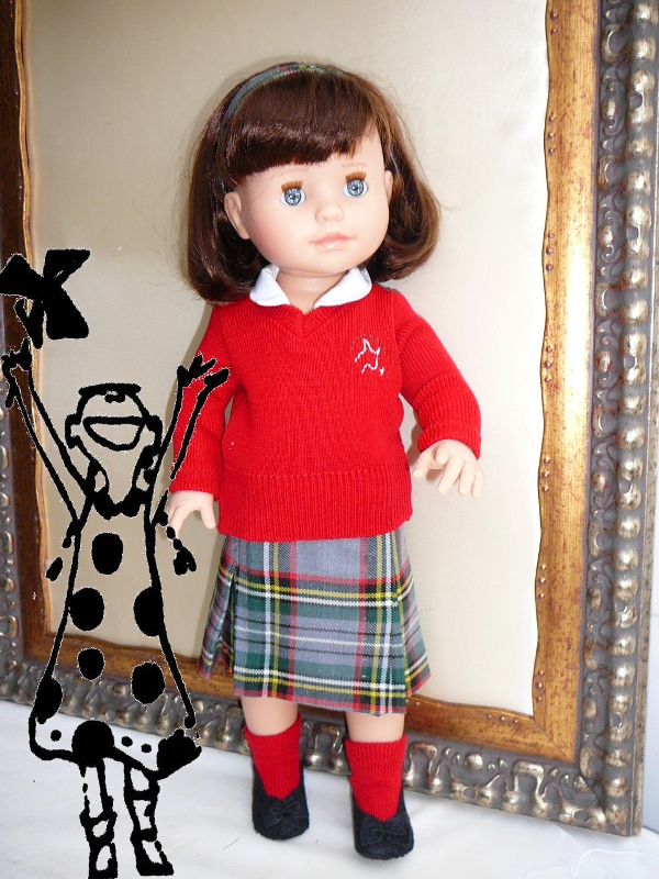 ANILEGRA COSE PARA NANCY: Muñeca MIYO de Paola Reina y NANCY vestidas con el uniforme del colegio