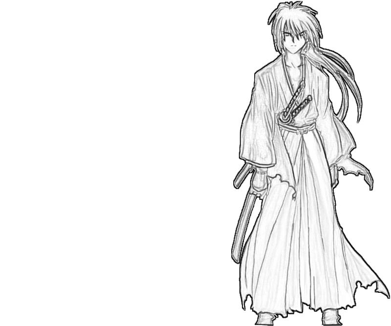 Kenshin Himura Samurai Coloring Pages kenshin-himura-samurai-coloring-pages