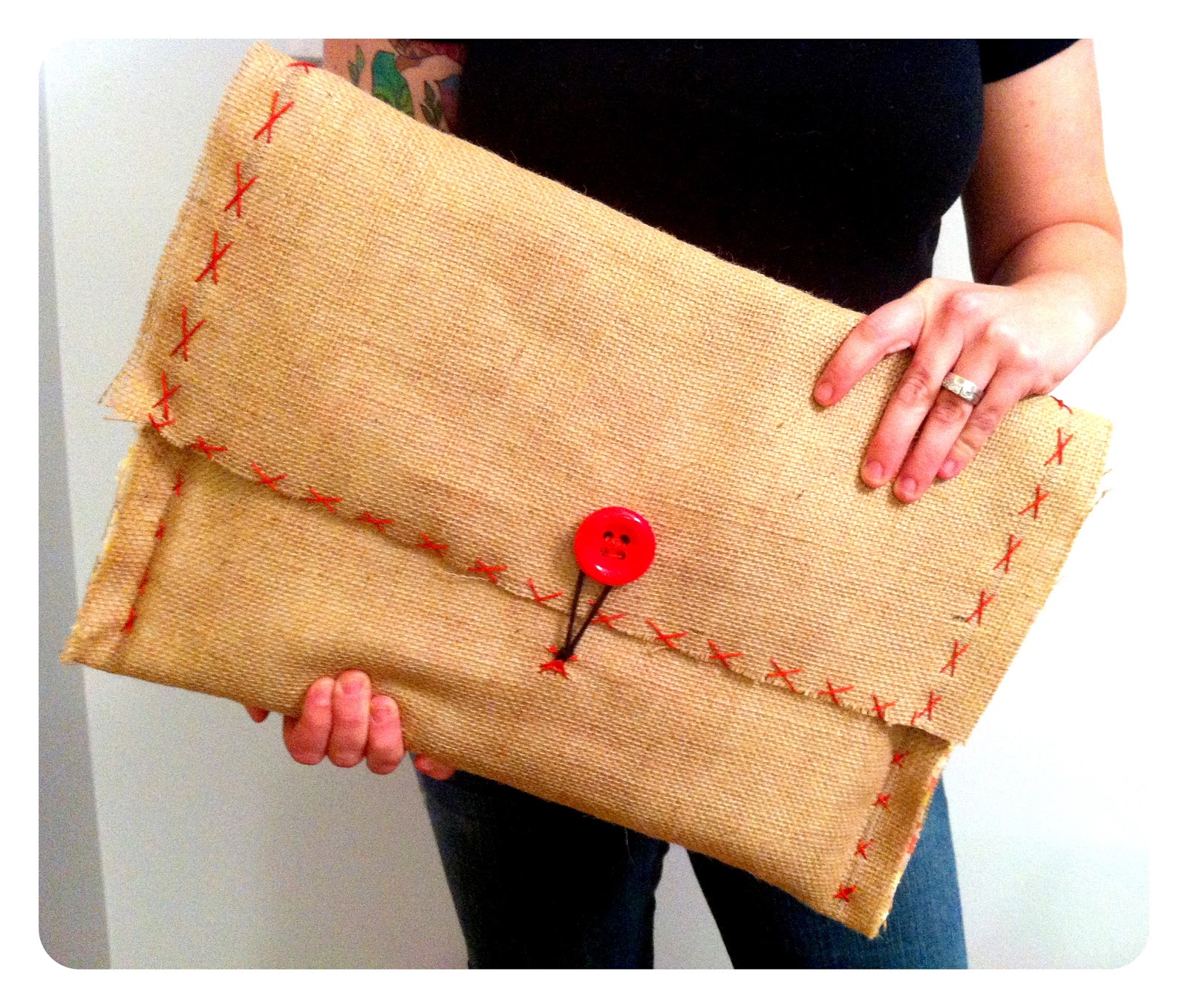 Purpose ReDesign Studio DIY Felt/Burlap Laptop Sleeve