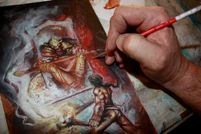 Original Conan Painting by Jeff Lafferty, Copyright © 2013 Jeff Lafferty Original Conan Painting by Jeff Lafferty, Copyright © 2013 Jeff Lafferty