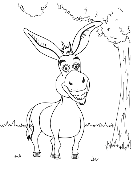 Donkey From Shrek Coloring Pages