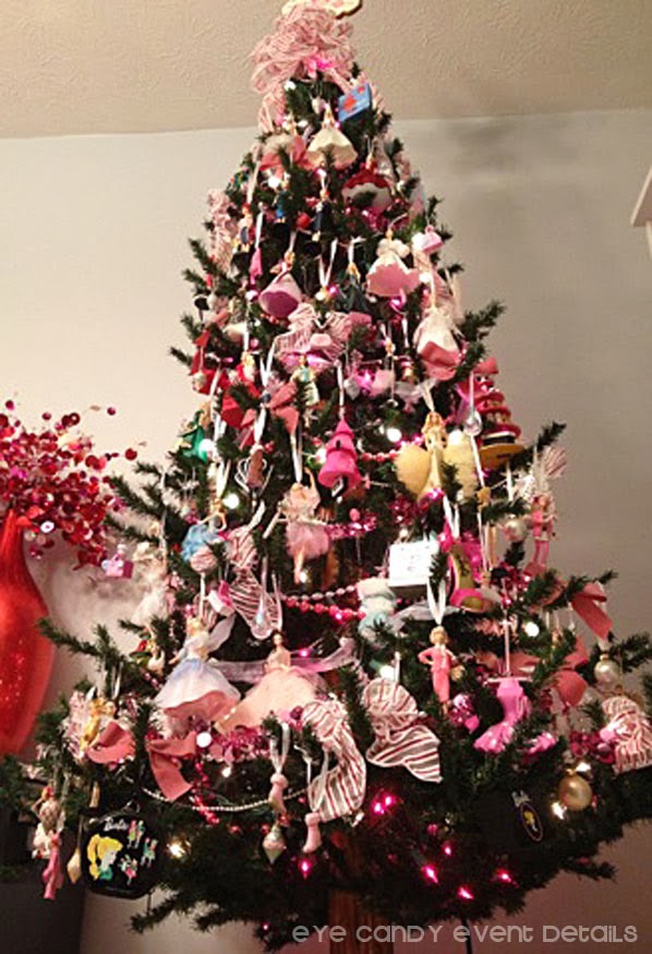 Eye Candy Creative Studio: {HOME} Pink & Red Christmas Decor + Barbie Tree
