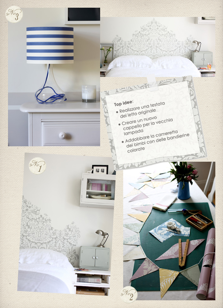 Giocare con la carta da parati shabby chic interiors