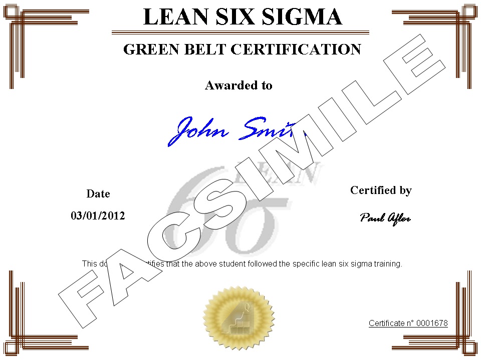 green belt lean six sigma pdf