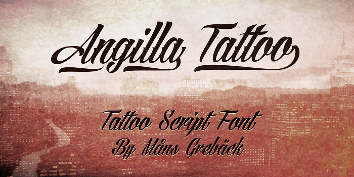 35 Font Script untuk Desain grafis - Angilla Tattoo Font