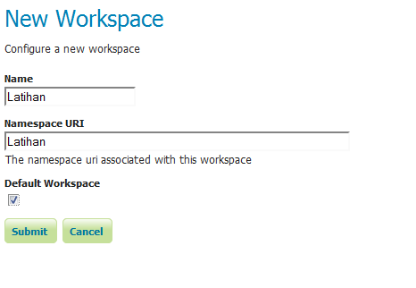 Create Workspace Geoserver Create Workspace Geoserver