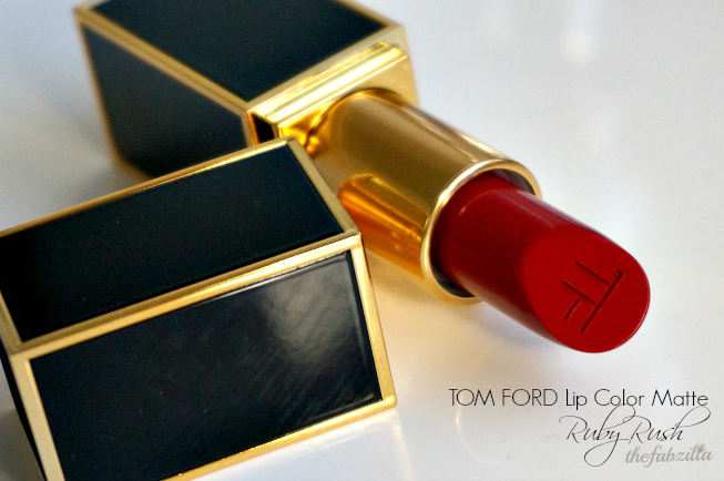 Tom Ford Lip Color Matte, Review, Swatch, Ruby Rush, Best Red Matte Lipstick