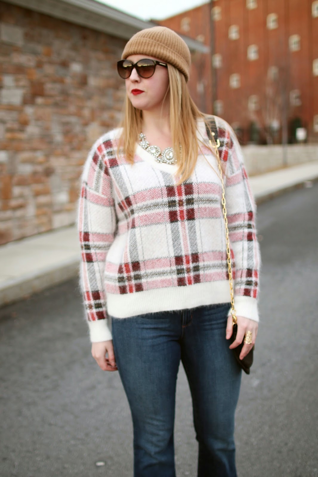424 fifth plaid sweater, winter sweater, boston style blogger style, boston fashion blogger