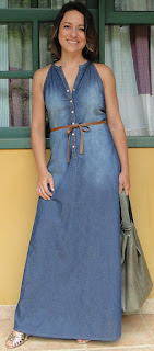 vestido jeans longo frente única modelo de vestido jeans longo frente única - dicas e modelos