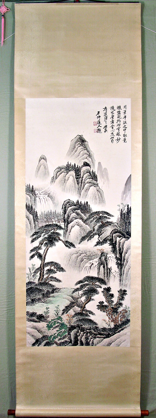Beautiful Chinese Paintings Vintage Chinese Scroll Painting by Wang