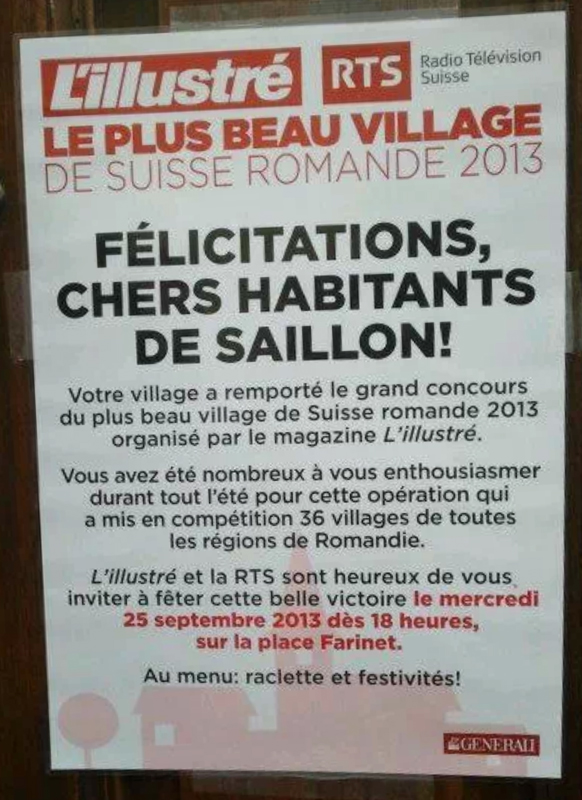 Saillon Tourisme Saillon, le plus beau village de Suisse Romande )