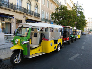 Electric Rickshaw taxi's in Lisbon.
