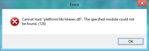 Cannot Load Platform Lib Nbexec Dll The Specified Module Could Cannot Load Platform Lib Nbexec Dll The Specified Module Could