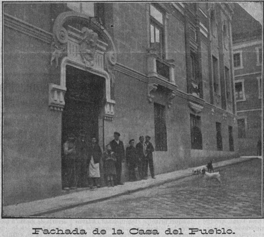 La Casa del Pueblo de la calle de Piamonte - Antiguos Cafés de Madrid. 1%C2%AA+bis+El+Socialista+27.11.1908