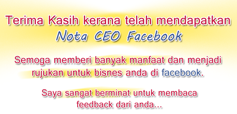 Feedback Untuk Nota CEO Facebook