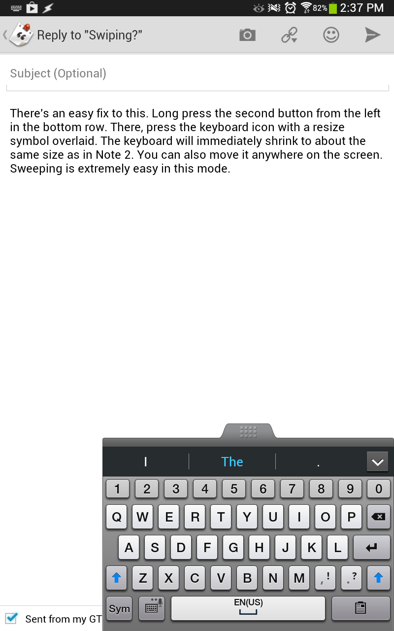 Manikandan Means It [How to] Enable OneHanded Floating Keyboard for