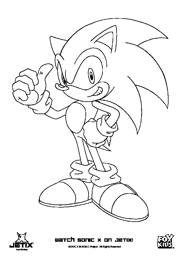 ECUNOASTERE: Imagini de colorat din desene animate ( Sonic )