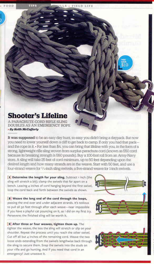 The Maine Outdoorsman The Parachute Cord Gun Sling