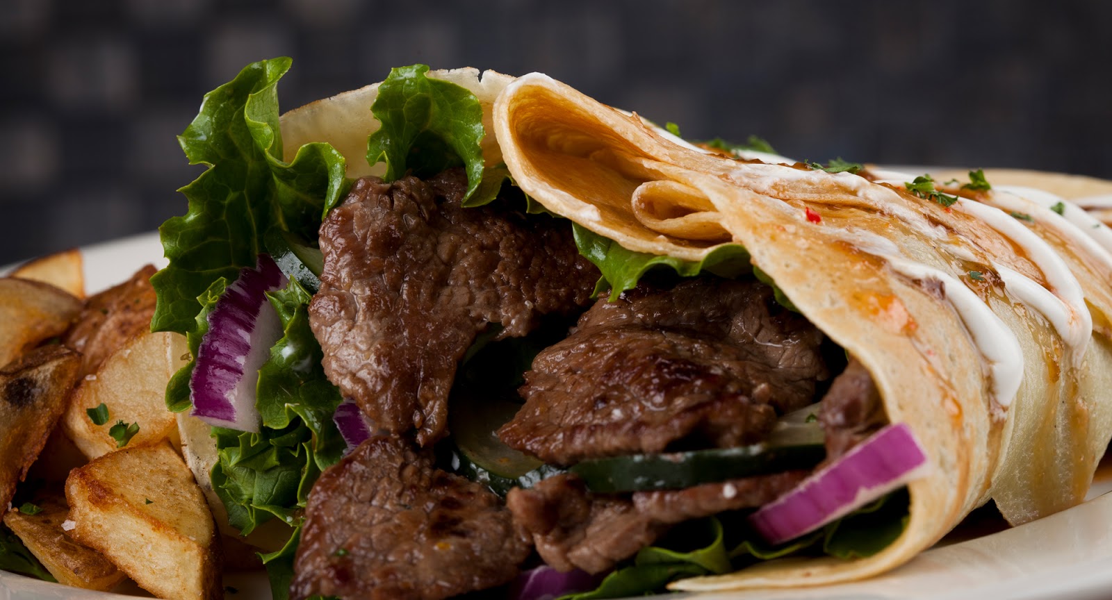 Asian style wrap with beef