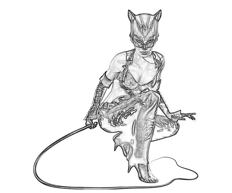 Catwoman Coloring Page Catwoman Coloring Page