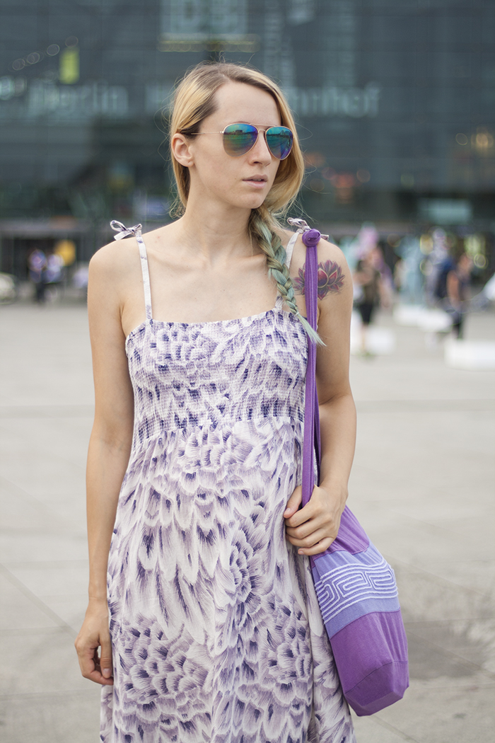 Skinny Buddha Berling purple maxi dress