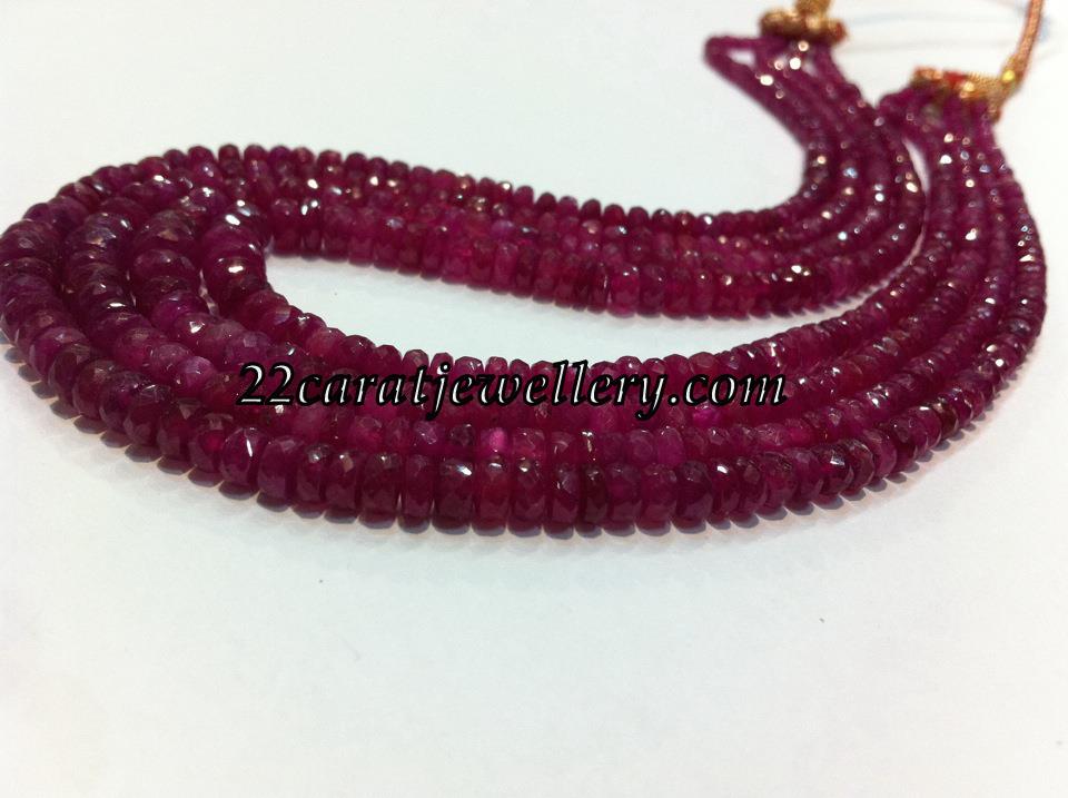6mm Ruby Beads Strings Jewellery Designs