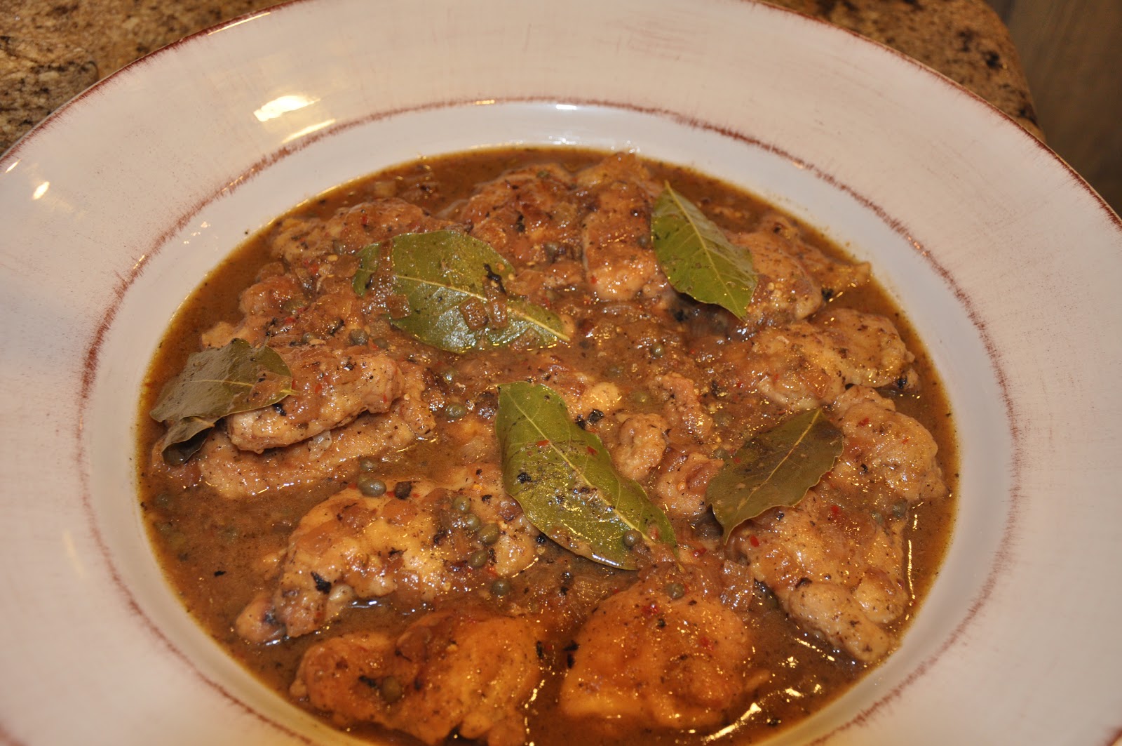 RedheadWhite&Food Roman Chicken with Bay Leaves!