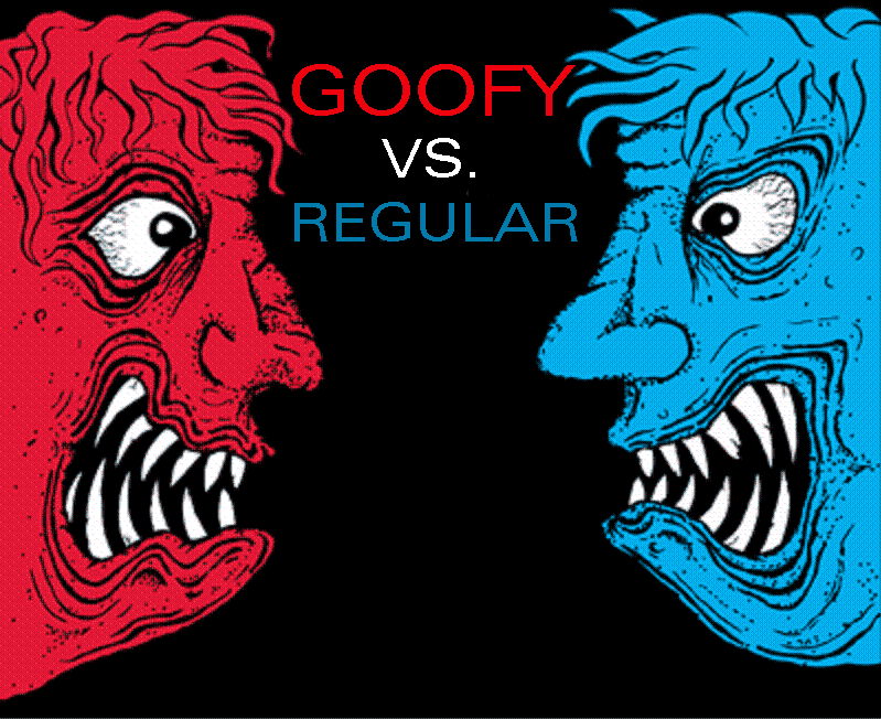 Longboard's World Bases e remadas Goofy vs. Regular