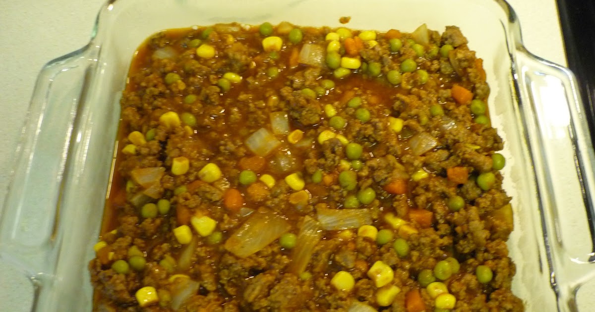 At Home with the Knights GROUND BEEF WITH CORN, PEAS AND CARROTS