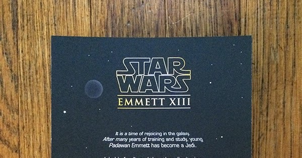 Sci-fi Space Wars Movie Bar Mitzvah Reception Card