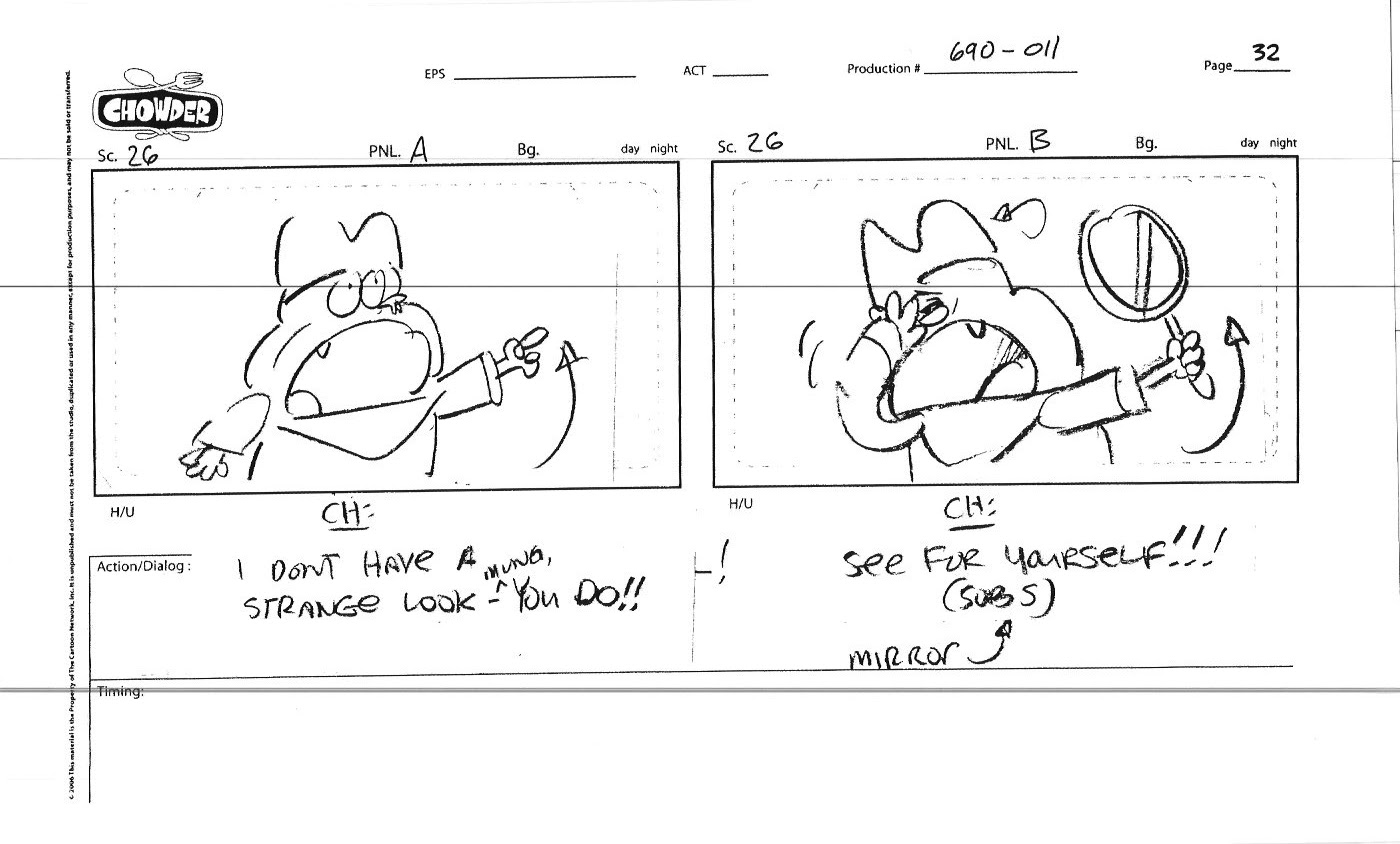 BRETT VARON CHOWDER STORYBOARD "Old Man Thyme" I wrote and
