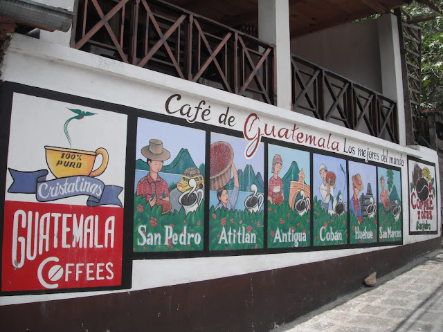 San Pedro La Laguna Guatemala Cafe las Cristalinas mural