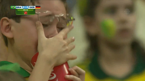 brazilian boy football fan cries during brazil germany match germany beat brazil 7-1 in world cup semifinal 2014 belo horizonte