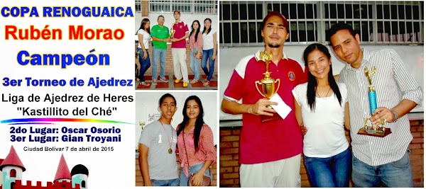 RUBÉN MORAO GANÓ INVICTO TORNEO DE AJEDREZ BLITZ “COPA RENOGUAICA” RUBÉN MORAO GANÓ INVICTO TORNEO DE AJEDREZ BLITZ “COPA RENOGUAICA”