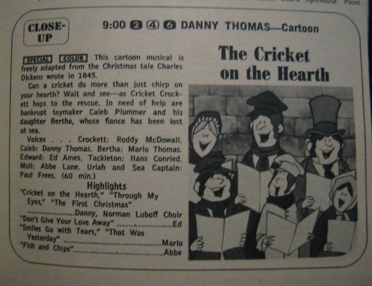 Rankin/Basshistorian RANKIN/BASS' CRICKET ON THE HEARTH (1967)