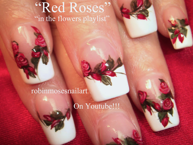 robin moses nail art winter roses