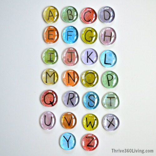 Alphabet Gems ~ DIY game to encourage matching upper and lower case letters