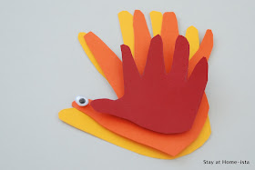 Thanksgiving handprint turkeys with googly eyes