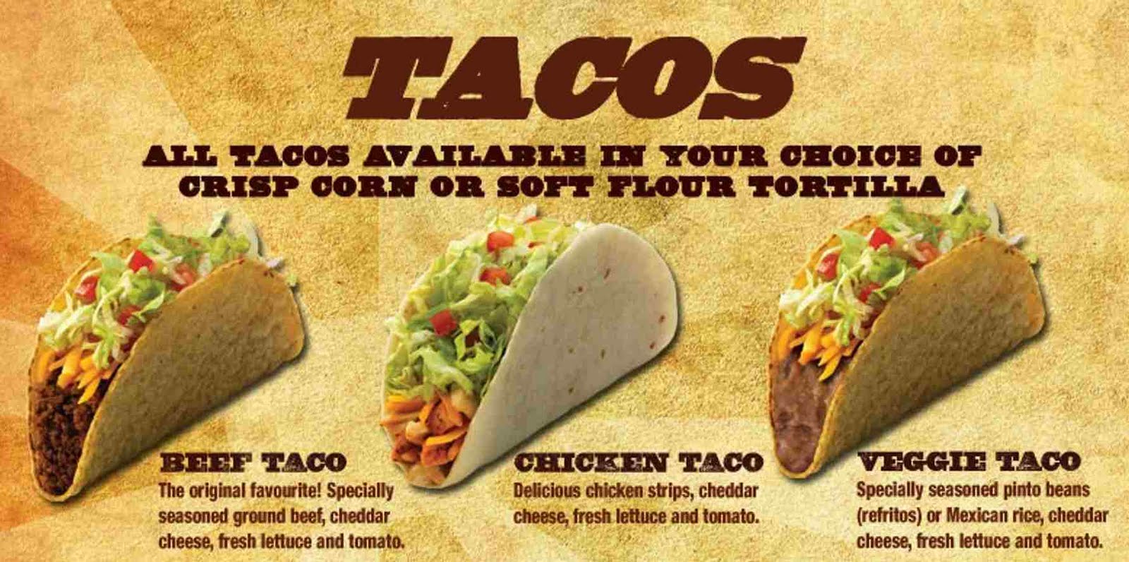 The Everyday Value Tacos at TacoTime TacoTime Victoria