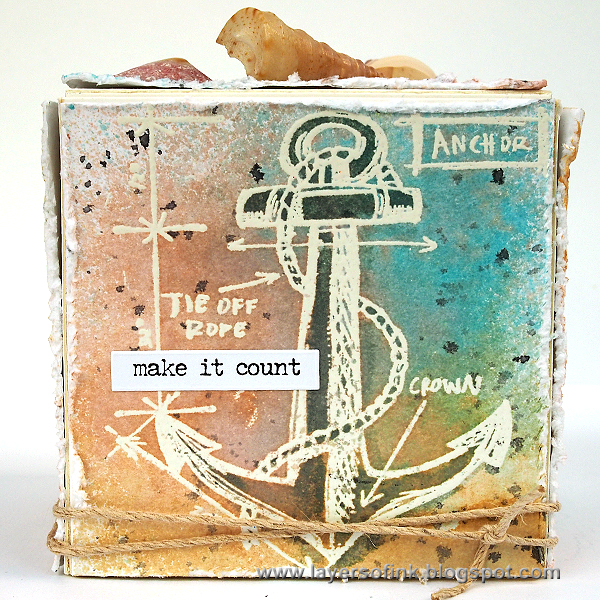Layers of ink - Misted Marine Block tutorial by Anna-Karin