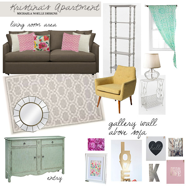 Colorful Client Living Room Michaela Noelle Designs